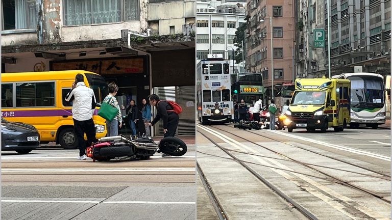 北角意外：官小學生目睹Tesla電單車相撞