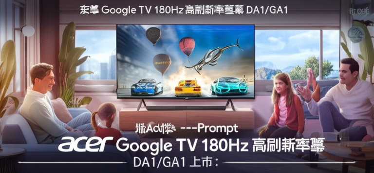 宏碁 Google TV 180Hz 高刷新率螢幕 DA1/GA1 上市