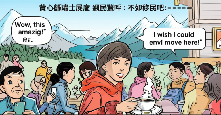 黃心穎瑞士度假 網民驚呼：不如移民吧