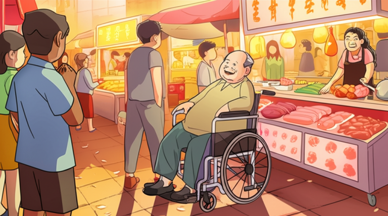 洪金寶糖尿病後首次亮相豬肉攤 73歲坐輪椅現真實近況