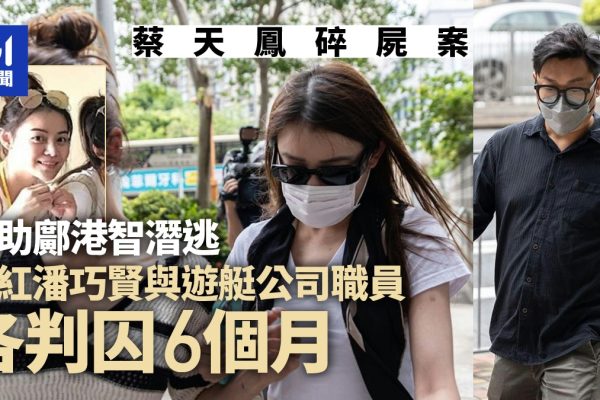 「蔡天鳳前夫涉密離港 兩人各判6個月」