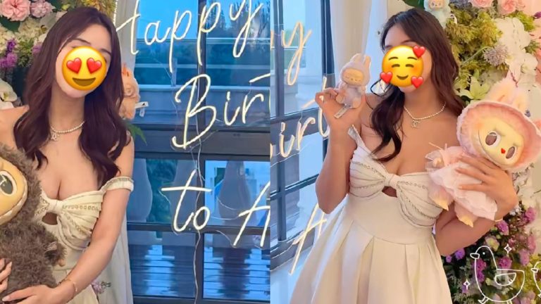 「26歲千金Party狂收Labubu 低胸跌膊展完美身材」